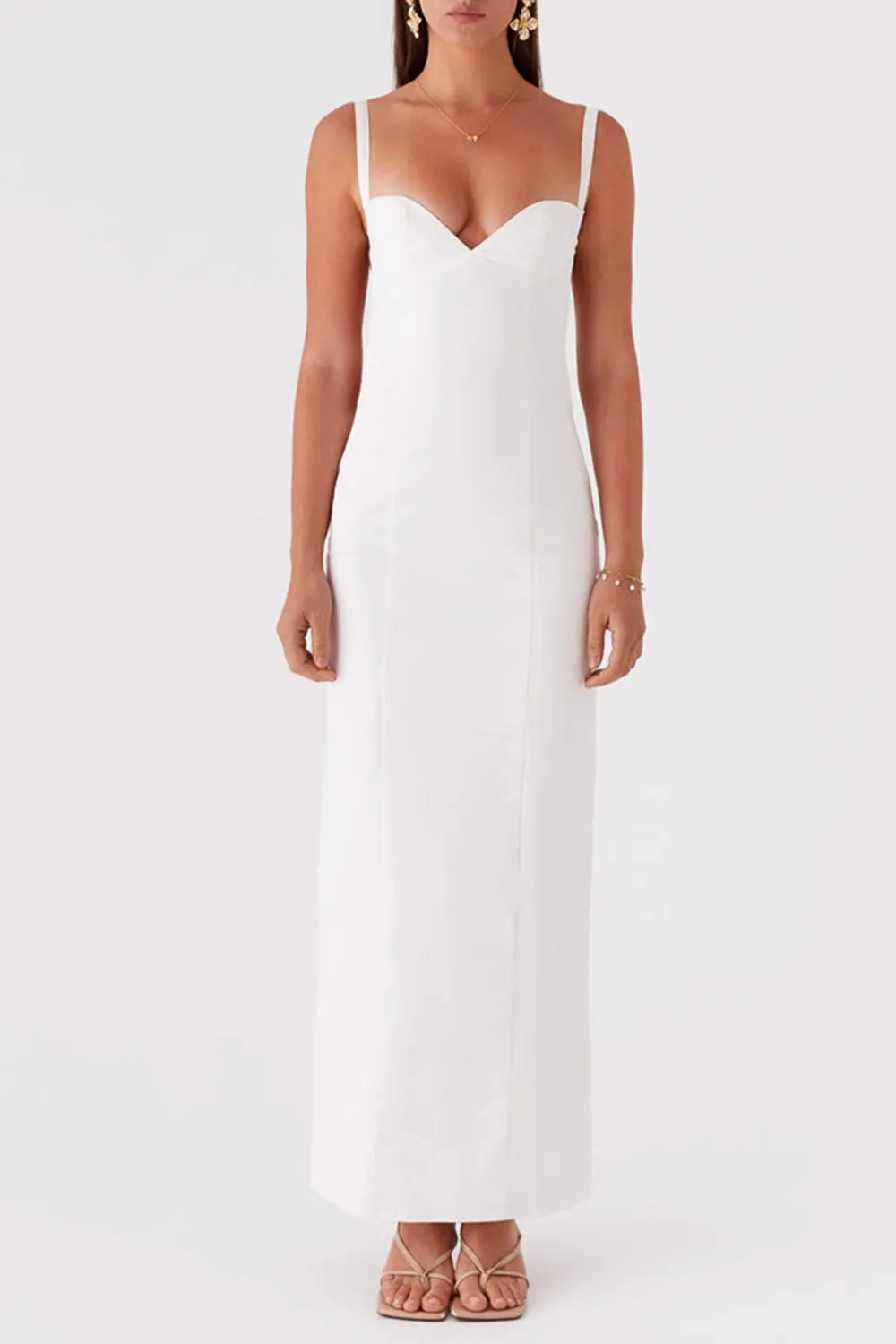 Naomi Backless Maxi Dress - Off White