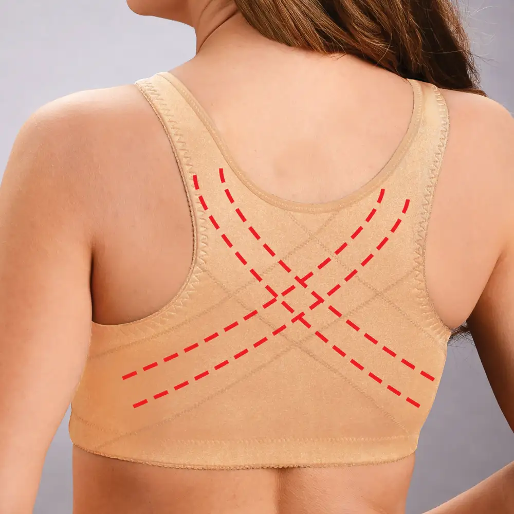 Front hooks, stretch-lace, super-lift, and posture correction �C ALL IN ONE BRA!