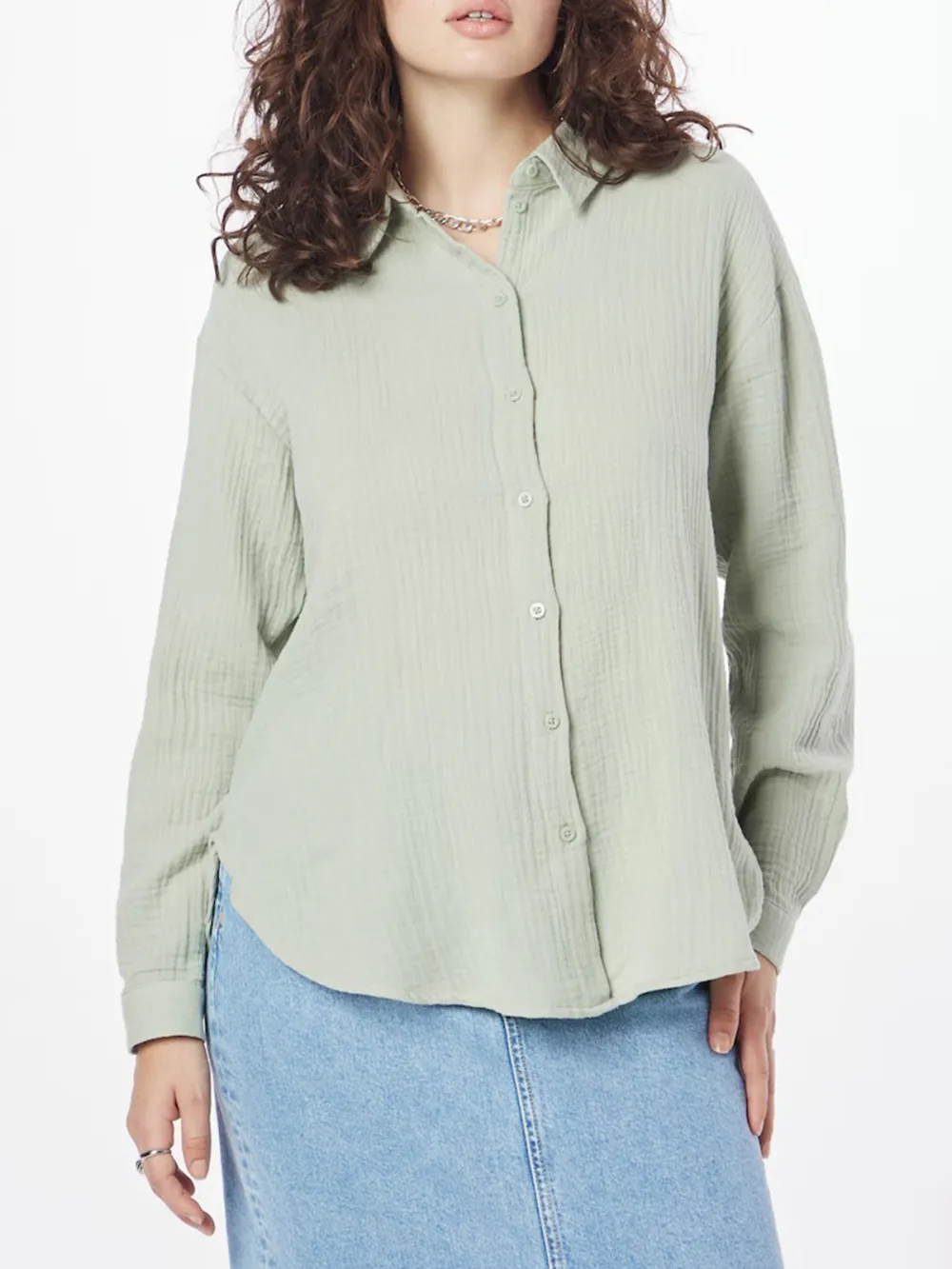 Lapel Long Sleeve Casual Style Blouses