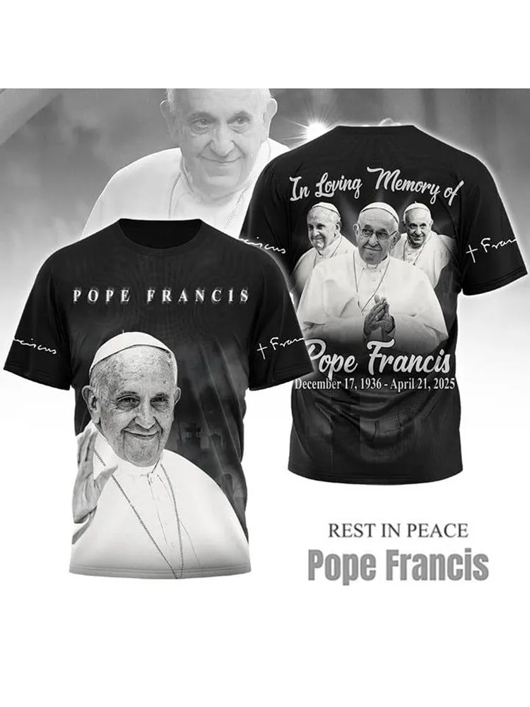 Men's In Loving Memory Of Pf December17 1936-April 21 2025 Print Short Sleeve Round Neck Cotton T-Shirt