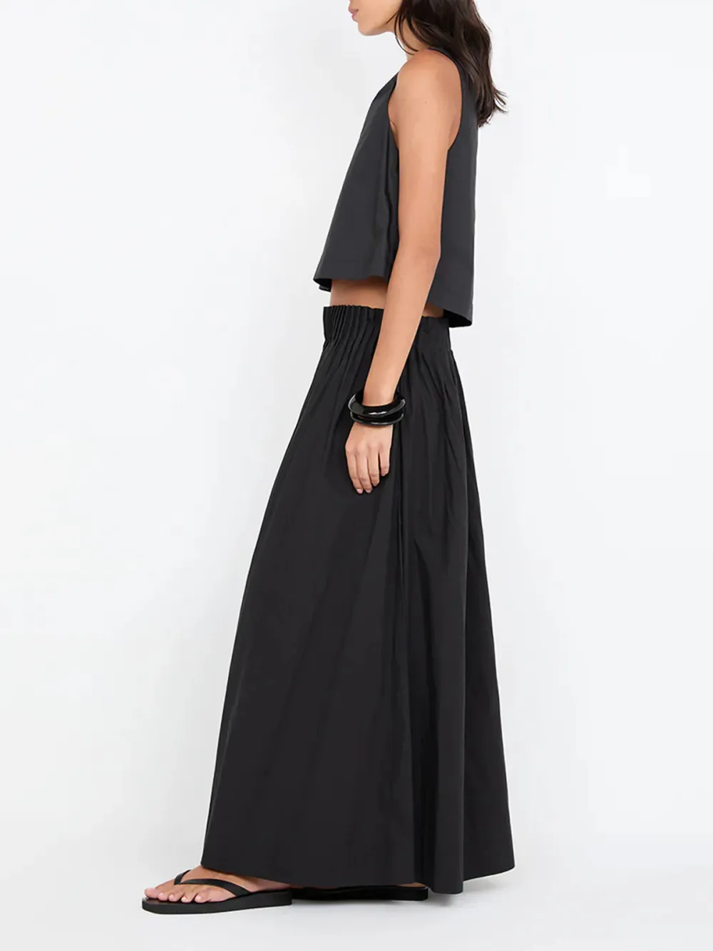 Casual Style Maxi Skirt Black