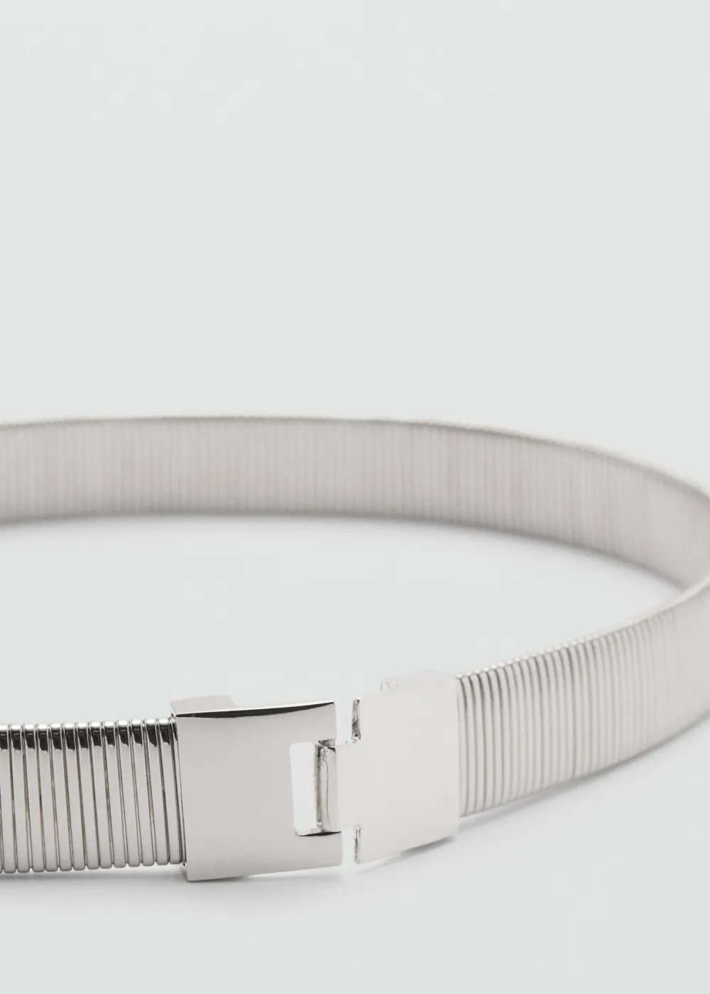 Silver Casual Style Plain Belts