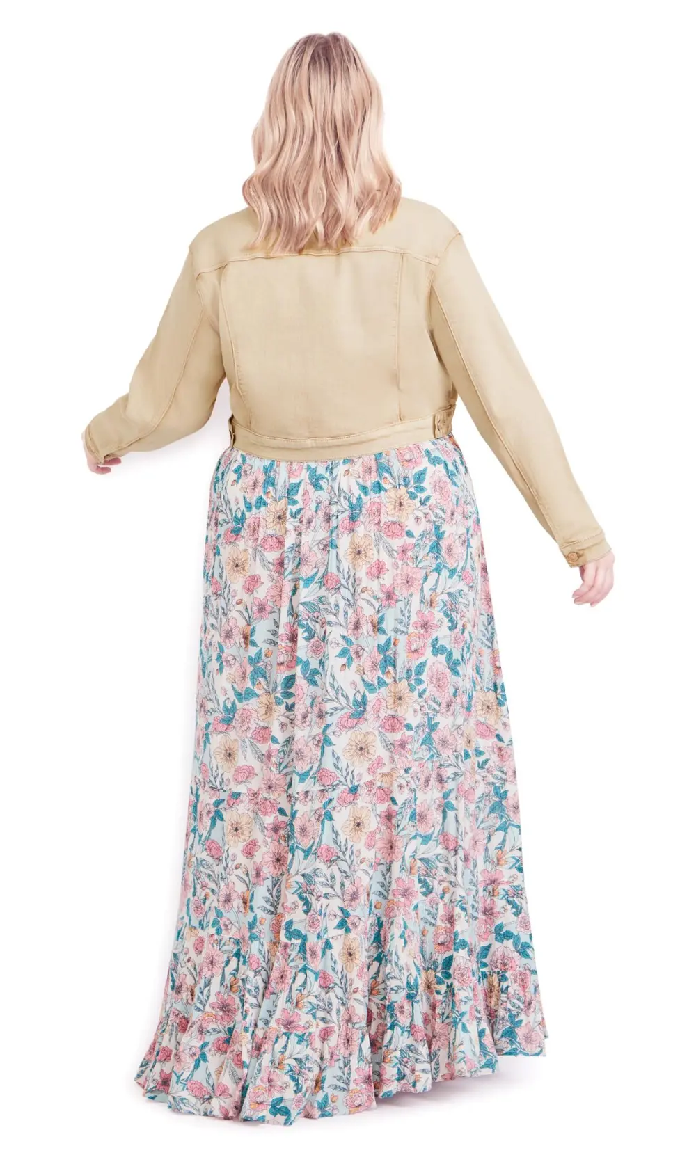 Evans Neutral Ava Denim Jacket