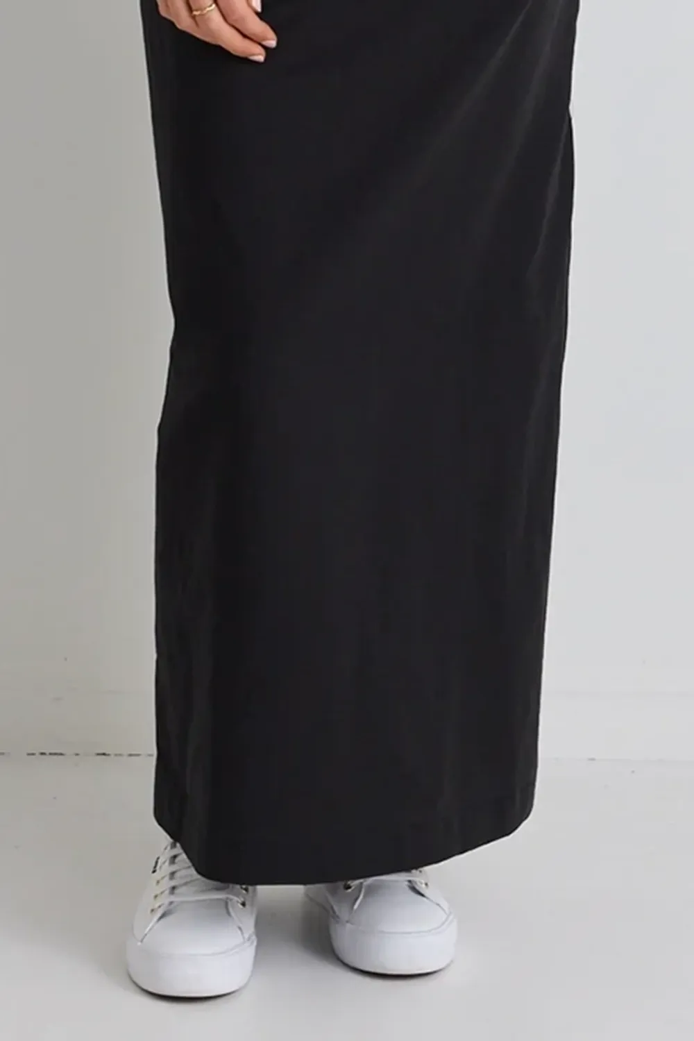 One Shoulder Black Maxi Dress