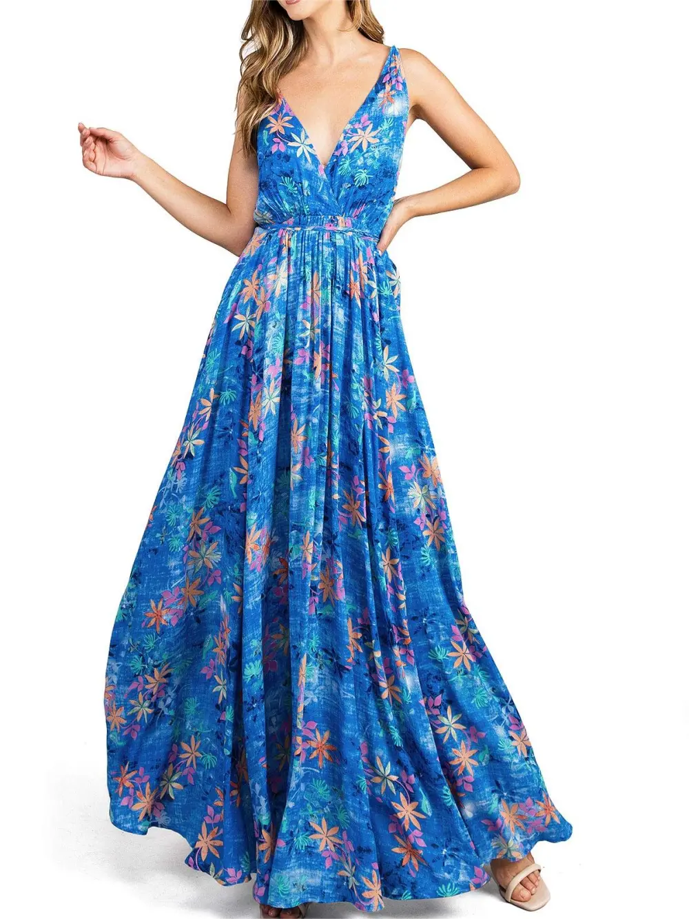 Blue Boho - Print Maxi Dress