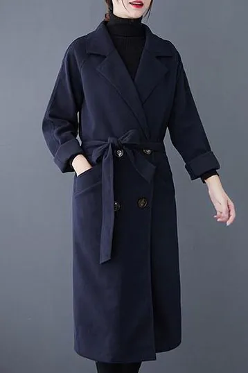 Hepburn Style Solid Over The Knee Coat
