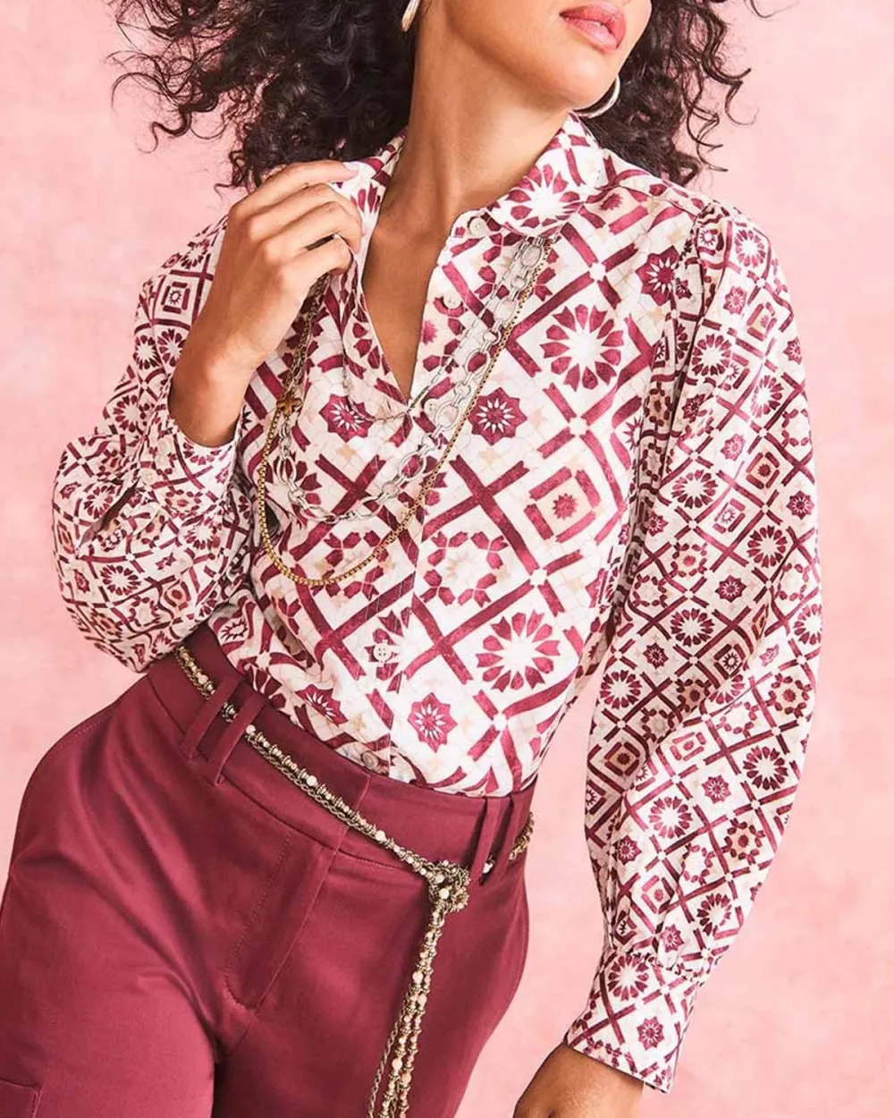 Tencel Blend Dolman-Sleeved Shirt