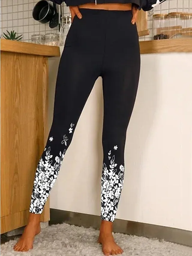 Women's Tights Leggings High Waist Designer Sparkle Sparkle & Shine Weekend Yoga Print High Elasticity Ankle-Length Tummy Control Graphic Prints S M L XL XXL
