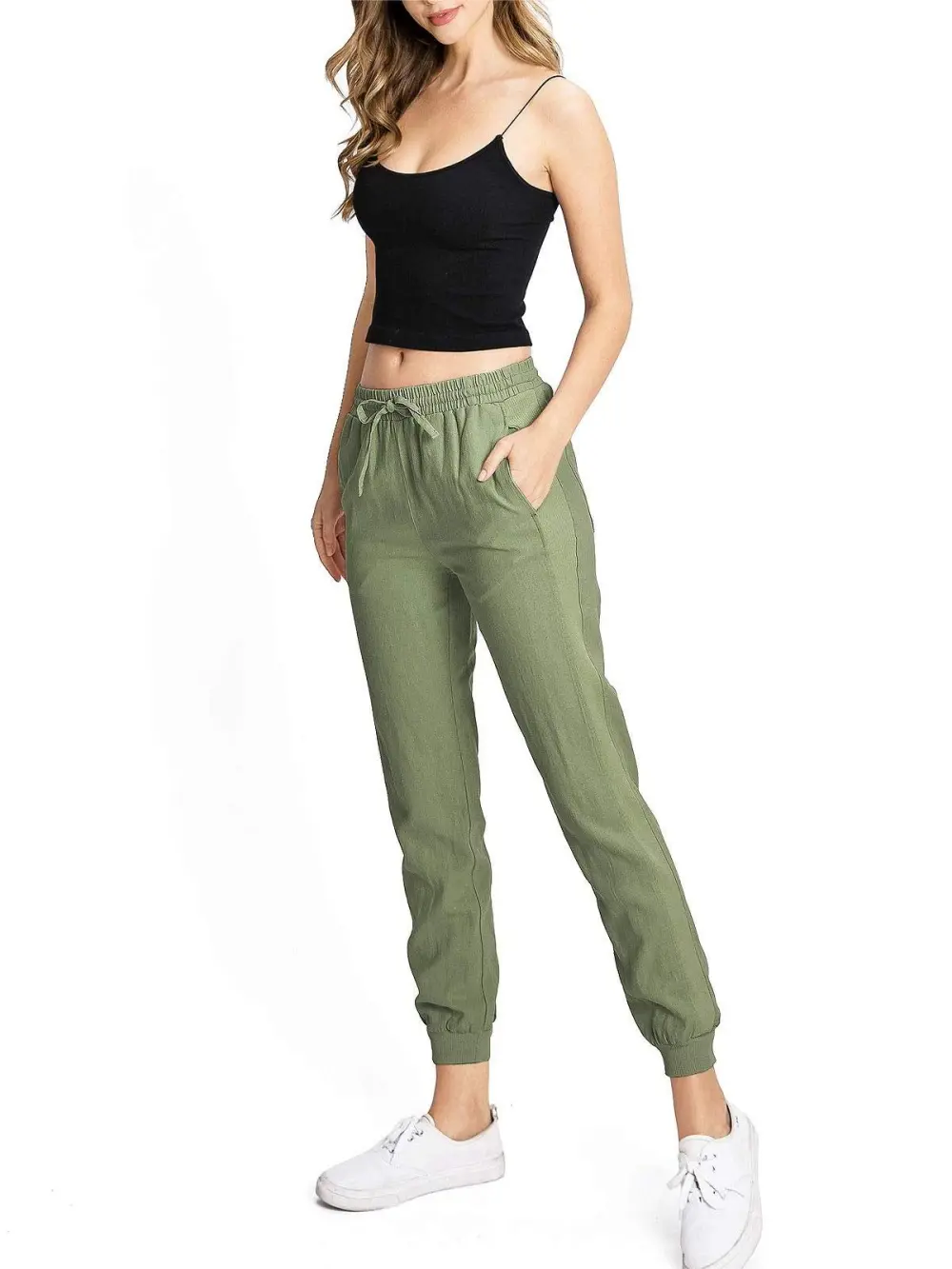 Drawstring Linen Joggers