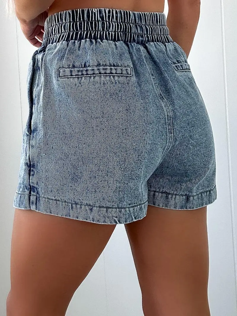 Classic Versatile Retro Dark Blue Shorts