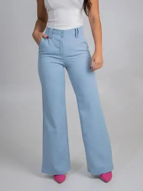High Waist Pocket Wide Leg Jeans