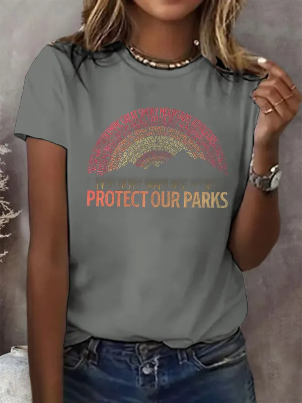 Protect Our Parks Word Art Comfort Colors T-Shirt