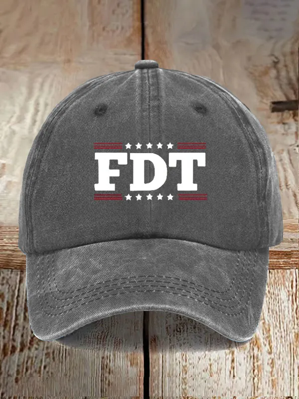 Unisex Fdt Printed Washed Cotton Hat
