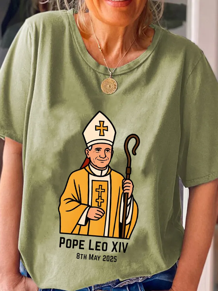 Women'S Pope Leo Xiv 8th May 2025 Round-Neck Short-Sleeved T-Shirt