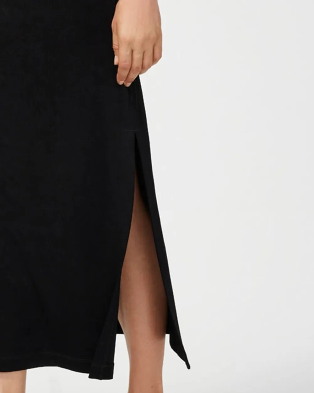 Split Hem Midi Skirt