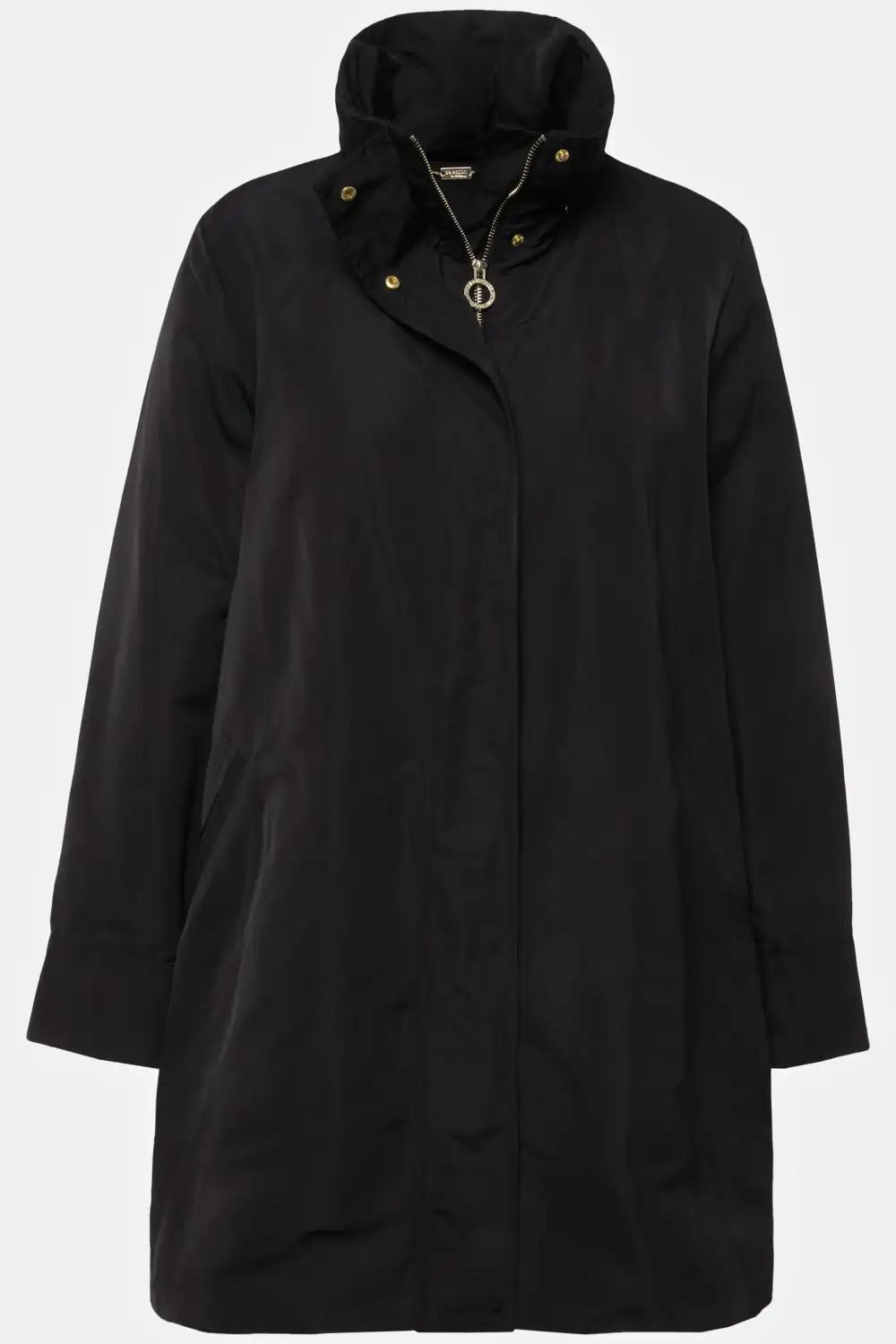 Jacke A-Linie Rücken-Plisseefalten Stehkragen Komplettfutter