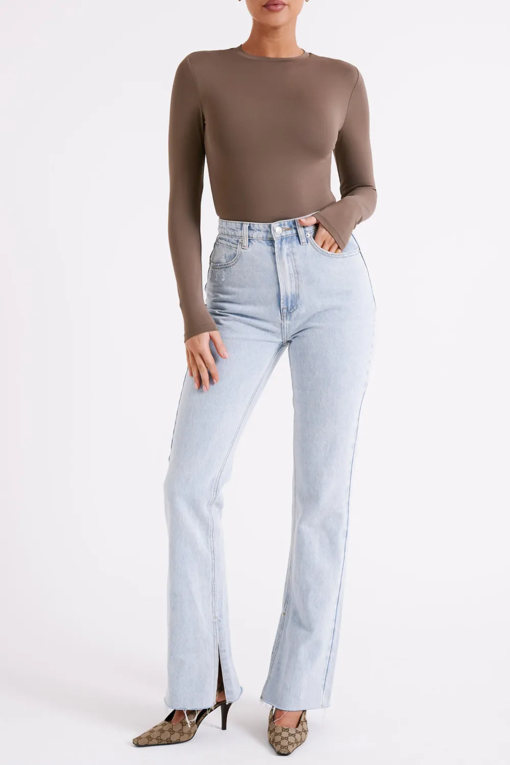 Long Sleeve Crew Neck Bodysuit