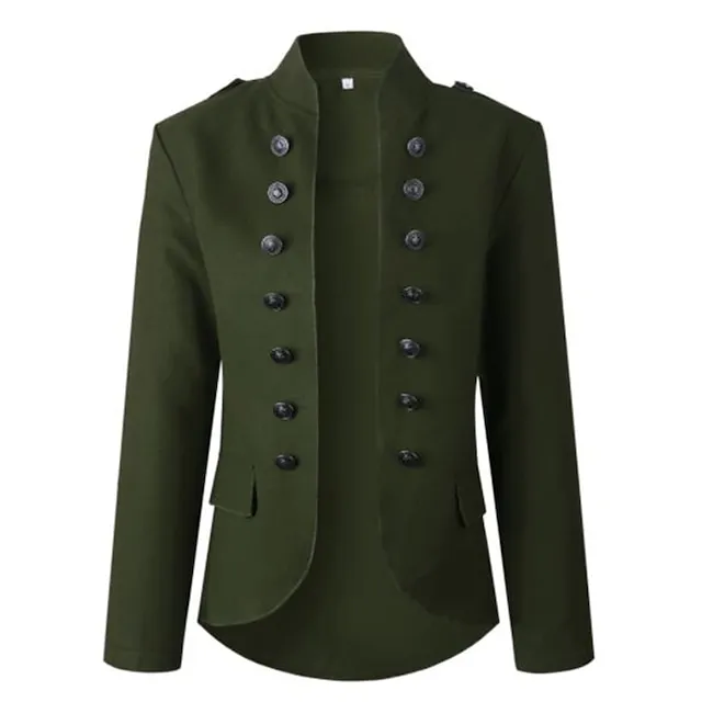 Women's Jacket Solid Color Modern Style Chic & Modern Long Sleeve Coat Fall Spring &  Fall Shopping Regular Jacket Black