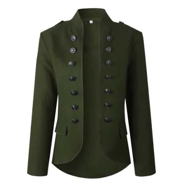 Women's Jacket Solid Color Modern Style Chic & Modern Long Sleeve Coat Fall Spring &  Fall Shopping Regular Jacket Black