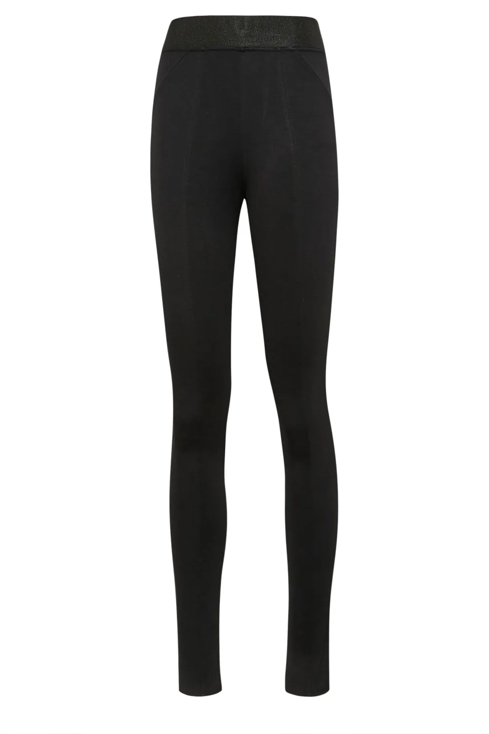 LTS Tall Black Ponte Seam Detail Stretch Leggings