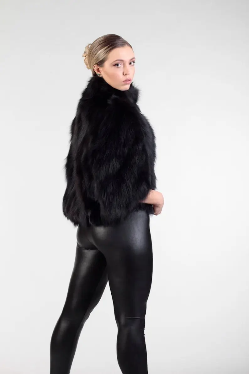 Black Fox Fur coat