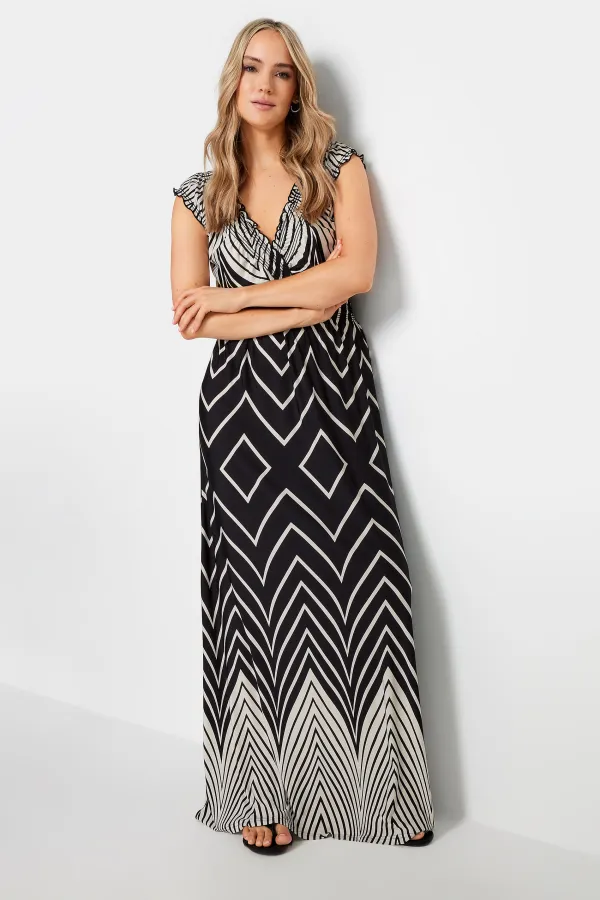 LTS Tall Navy Blue Paisley Maxi Dress