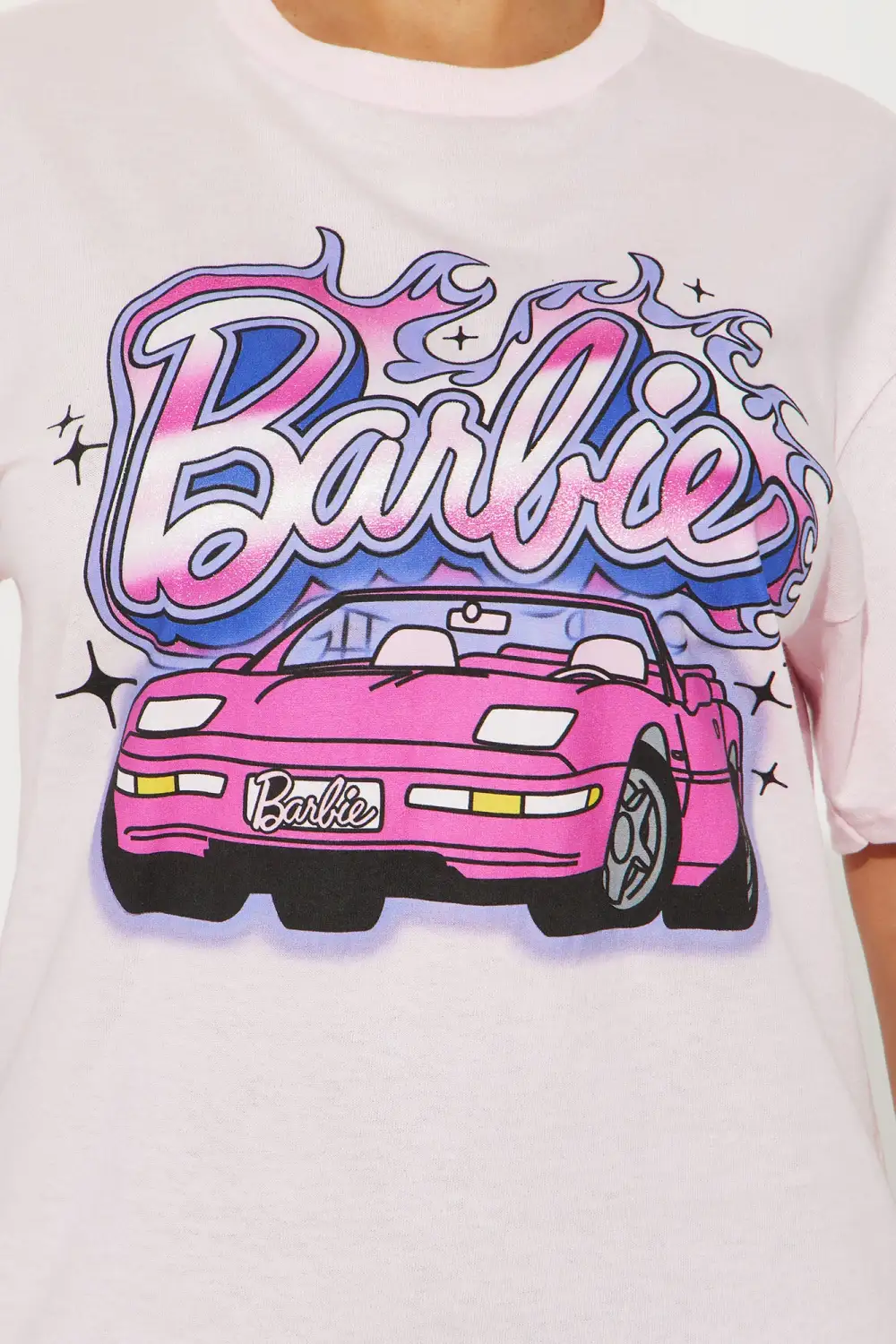 Drop Top Livin' Barbie Graphic Tee - Pink