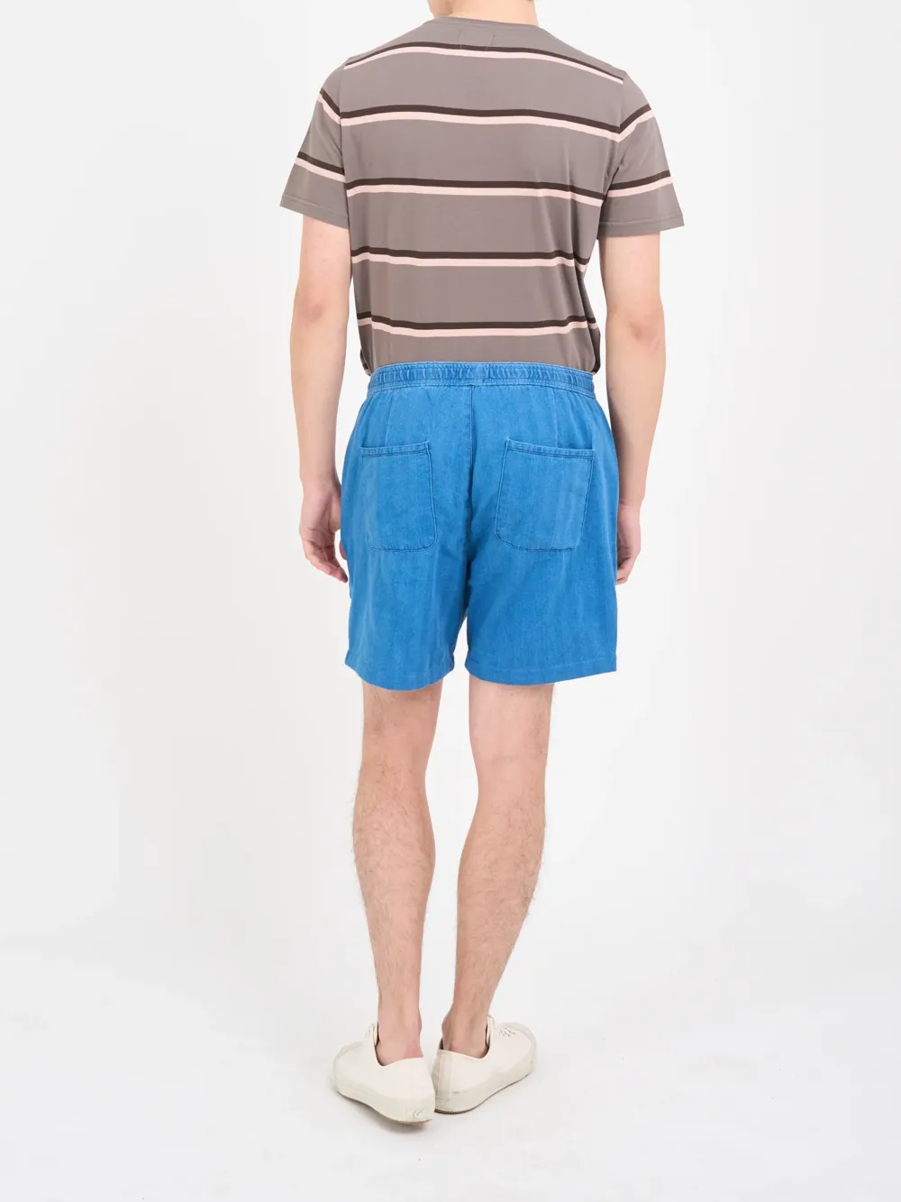 Indigo Straight-Leg Cotton Shorts
