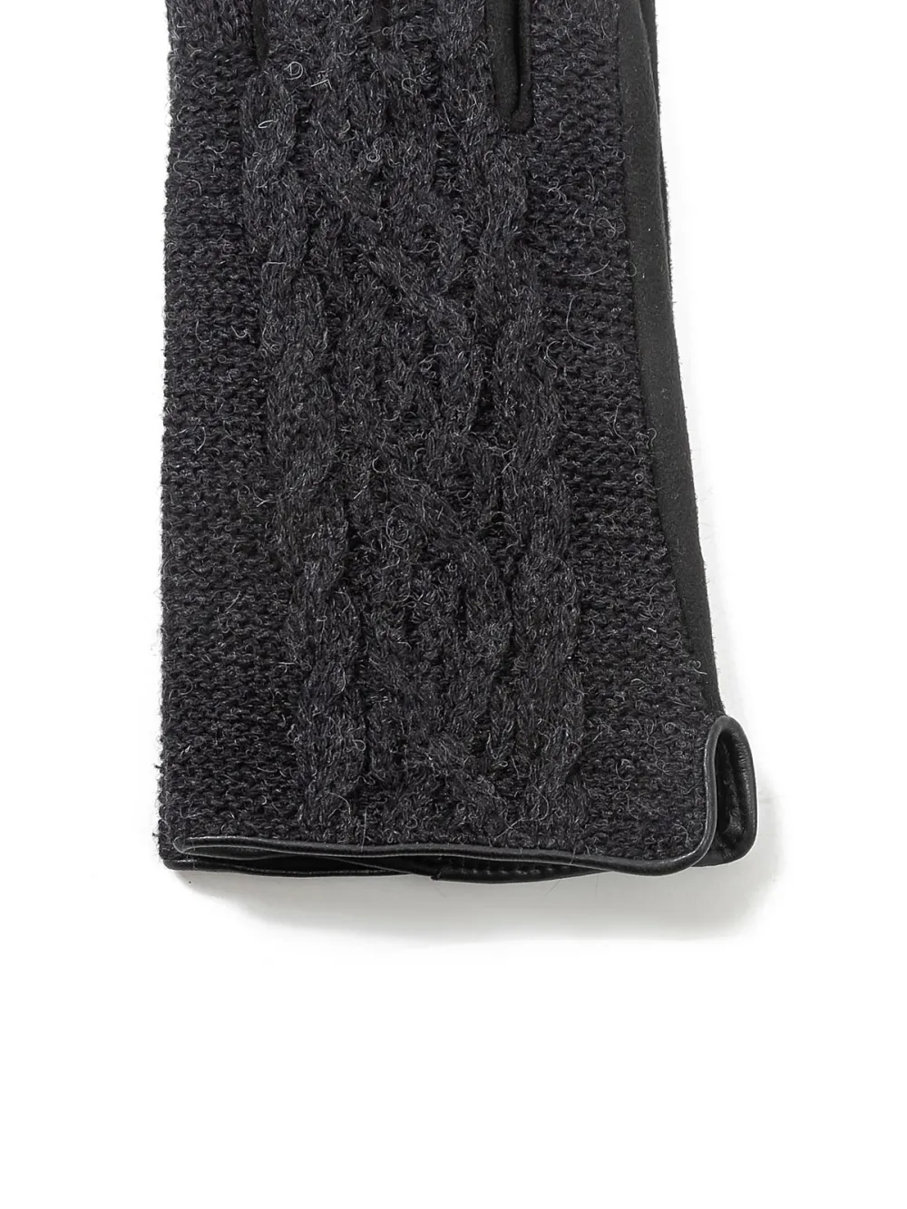 Pure Cotton Knitted Black Thickened Warm Gloves