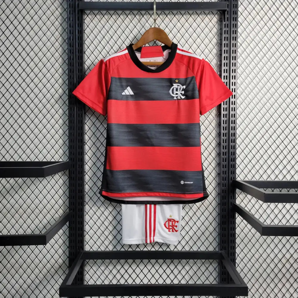 Conjunto Infantil Flamengo I 23/24 - Vermelho e Preto