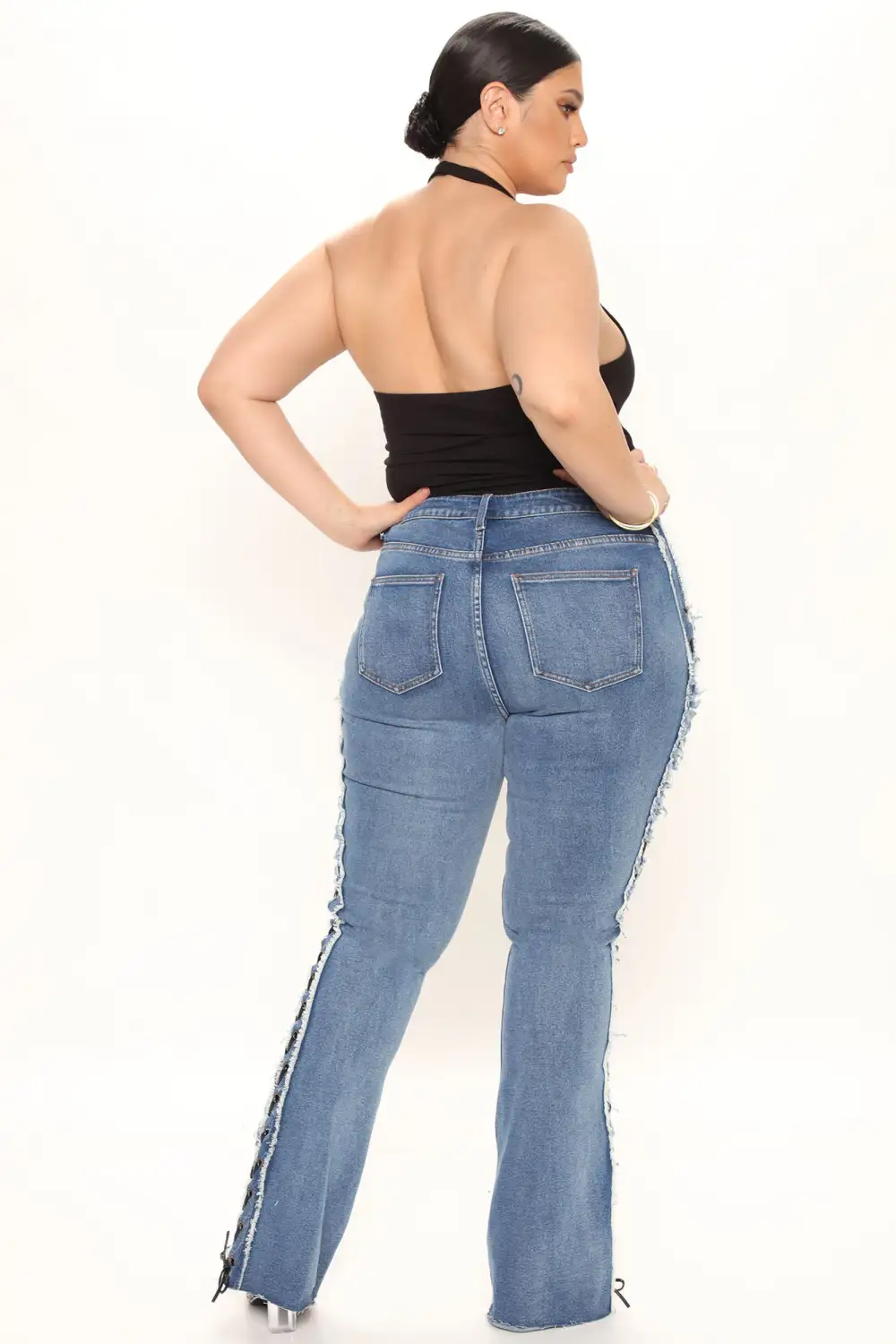 The New Me Halter Bodysuit - Black