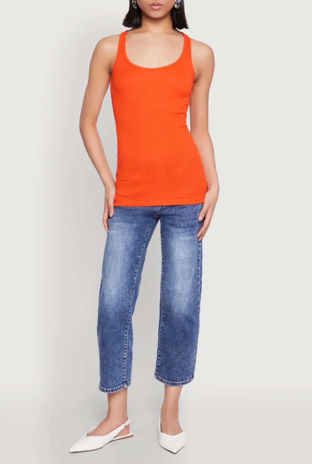 Solid Color Ribbed Vest