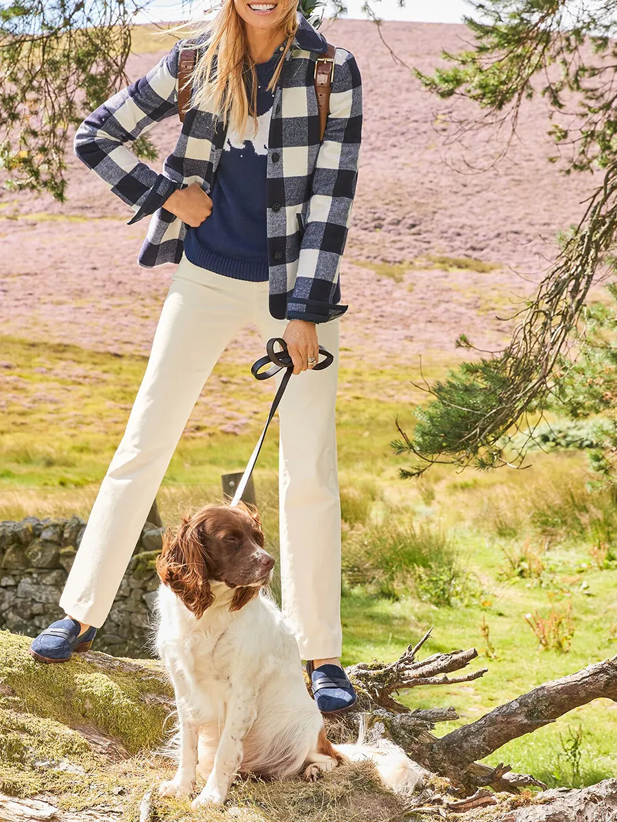 Lady'S Cute Polar Bear Pattern Crew Neck Knitted Sweater