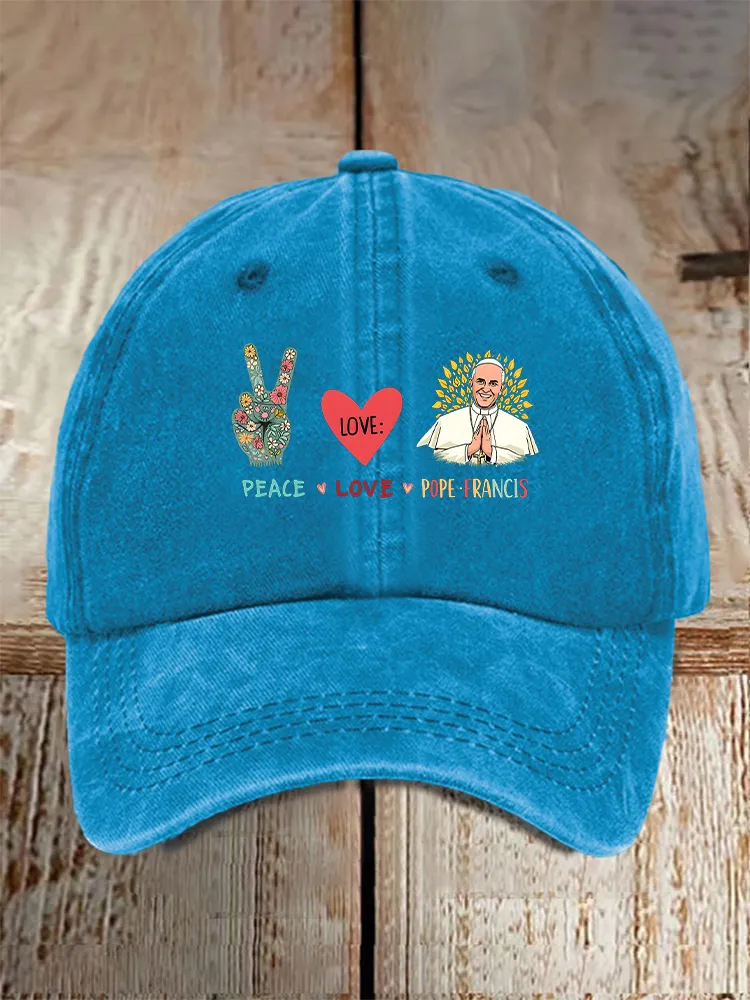 Men And Women's Peace Love 1936-2025 Washed Baseball Cap
