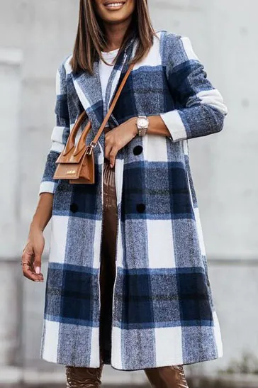 Casual Four Buttons Lapel Trench Coat