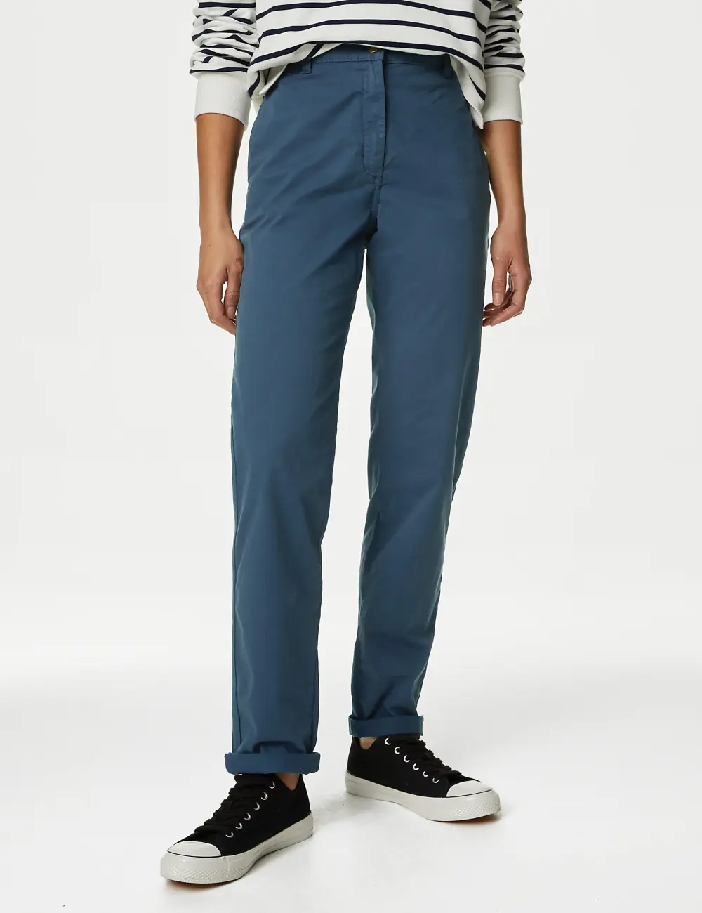 Cotton Rich Tea Dyed Slim Fit Chinos Grey