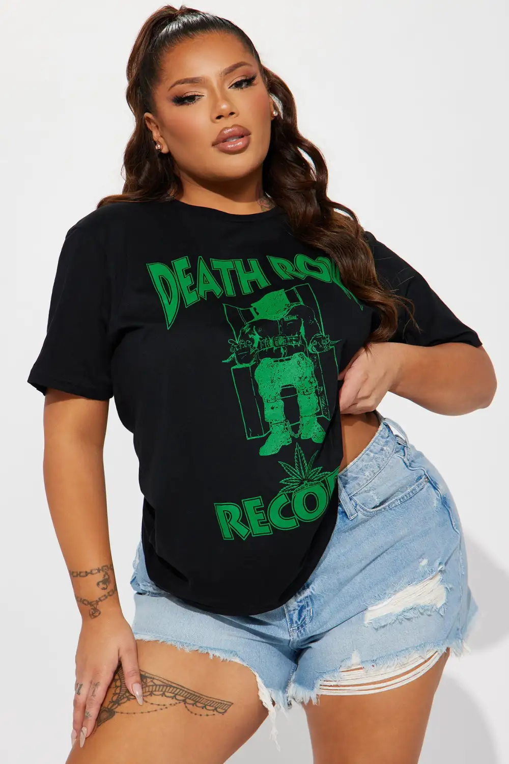 Death Row Records Front Screen Tshirt - Black