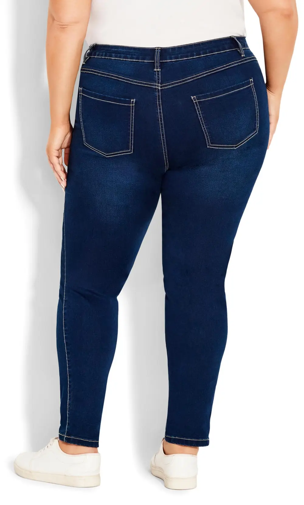 Evans Blue Dark Wash High Waisted Skinny Petite Jeans