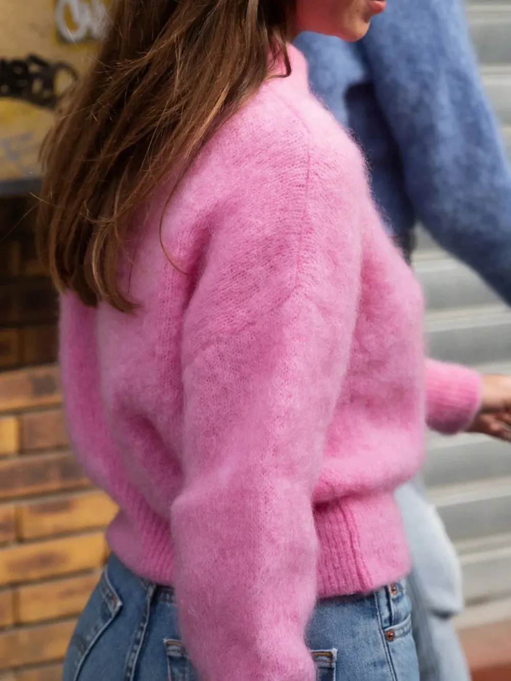 Casual Style Sweater Rose Pink