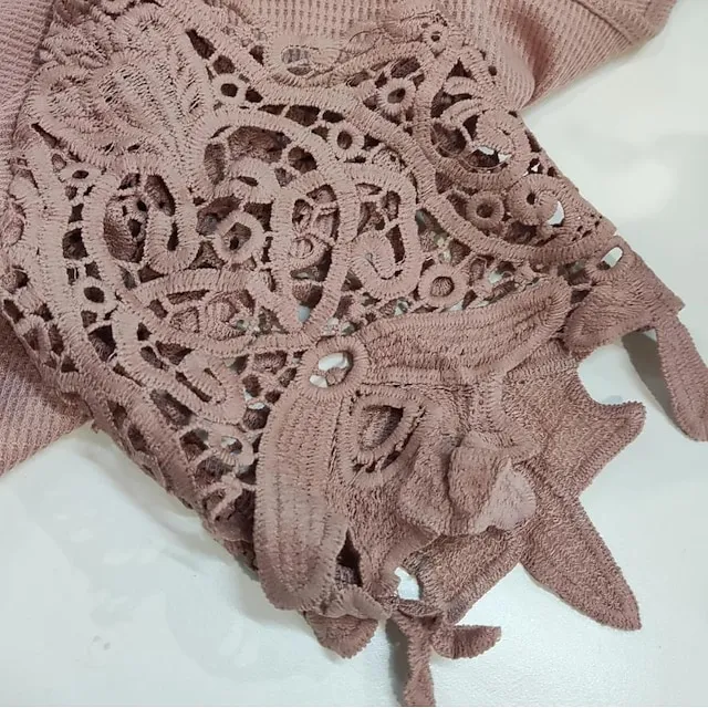 Blouse Women's Black White Solid Color Lace Lace Zipper Home Daily Basic S