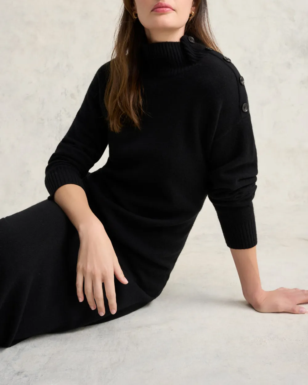 Button Detail Jumper Dress