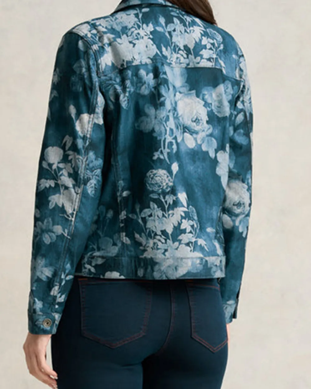 Floral Print Denim Jacket