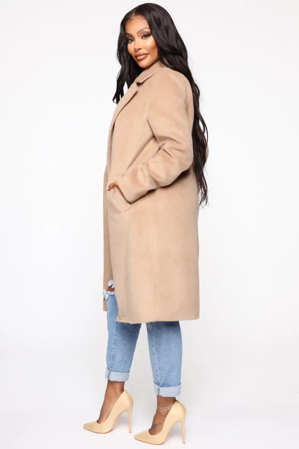 It's A Long Story Coat - Taupe