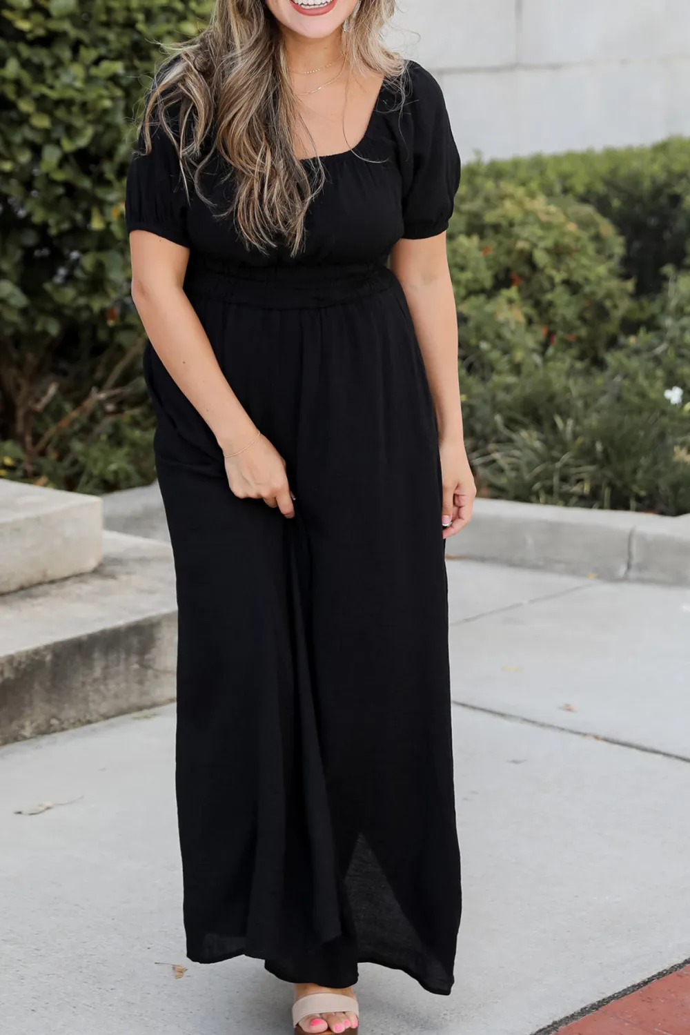 Instinctually Flirty Black Maxi Dress
