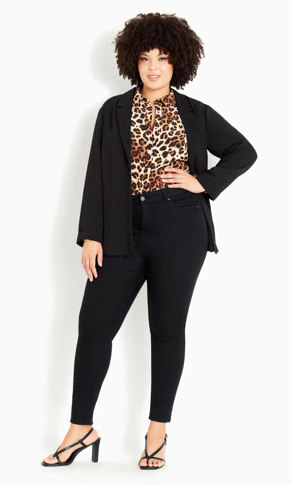 Evans Black Soft Button Jacket