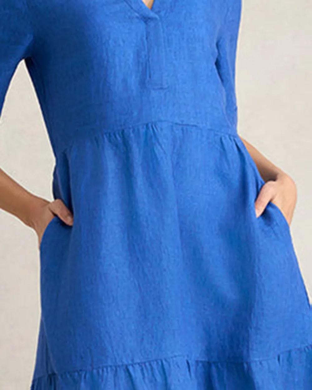 Tiered Linen Dress