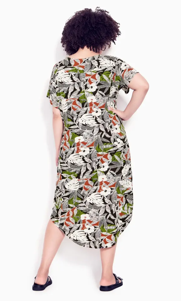 Evans Khaki Callie Print Dress
