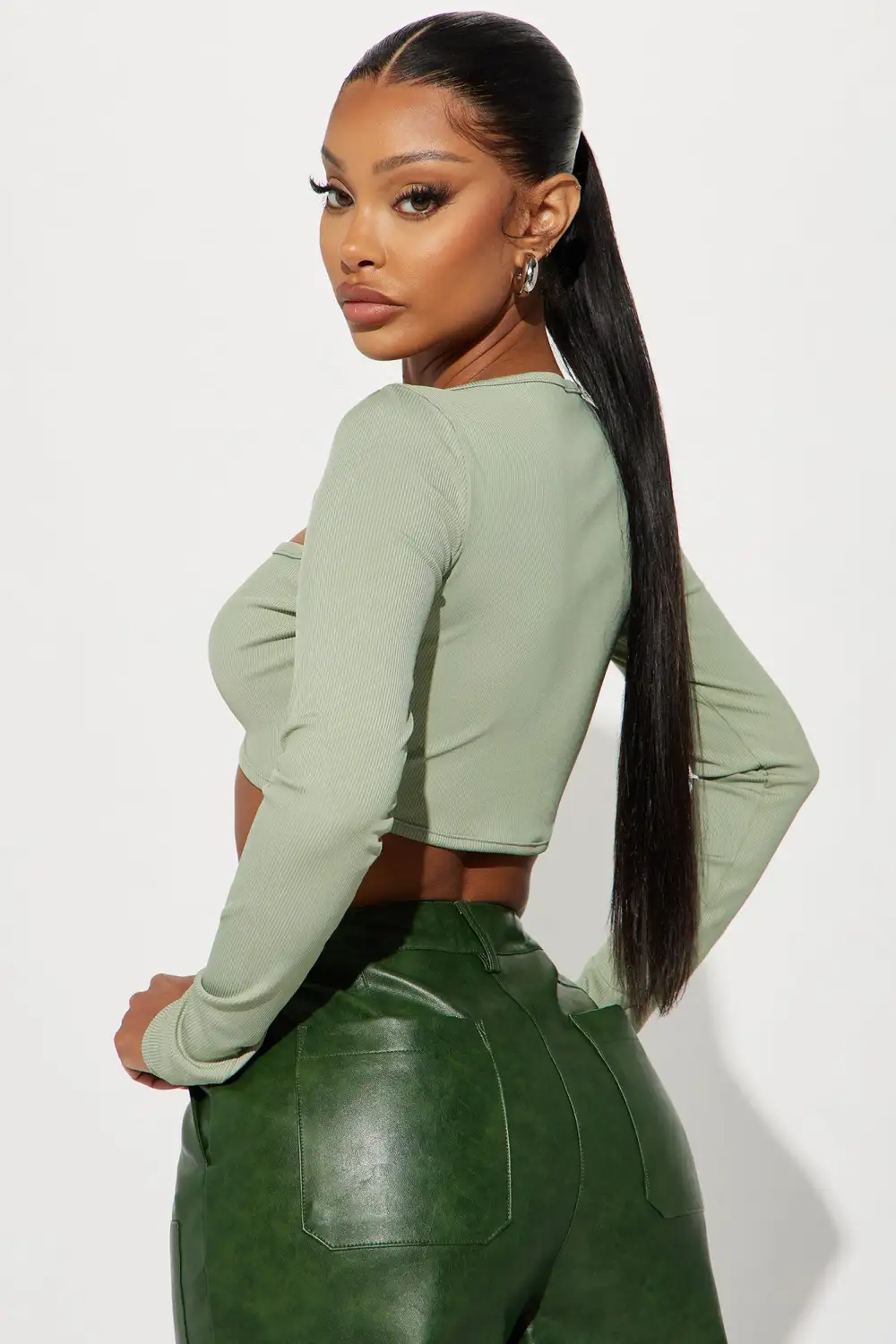 On My Love Cut Out Top - Sage