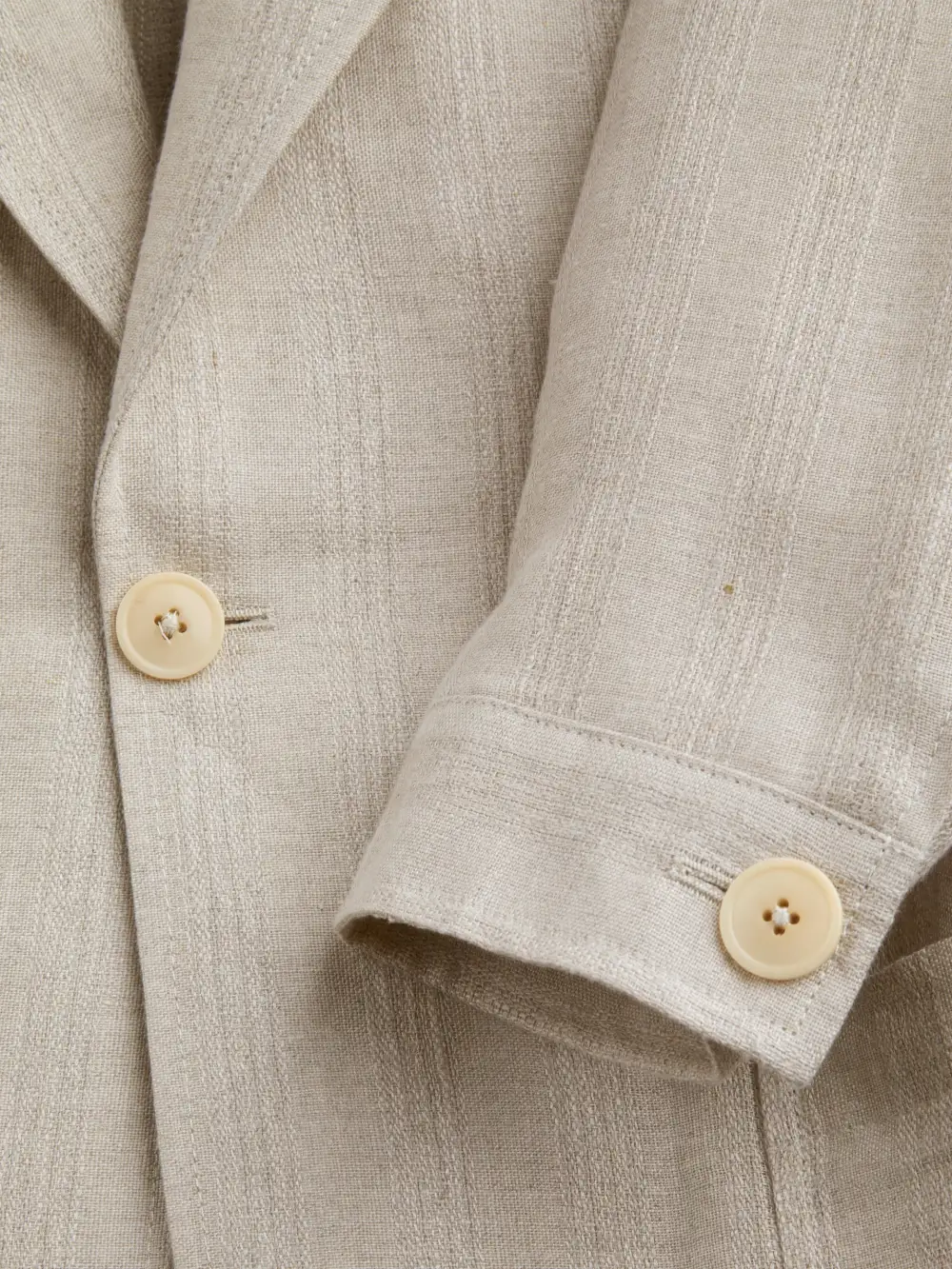 Sand Casual Style Lapel Linen Blazer