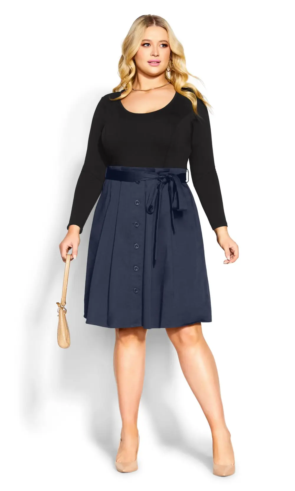 Evans Navy Uptown Girl Dress